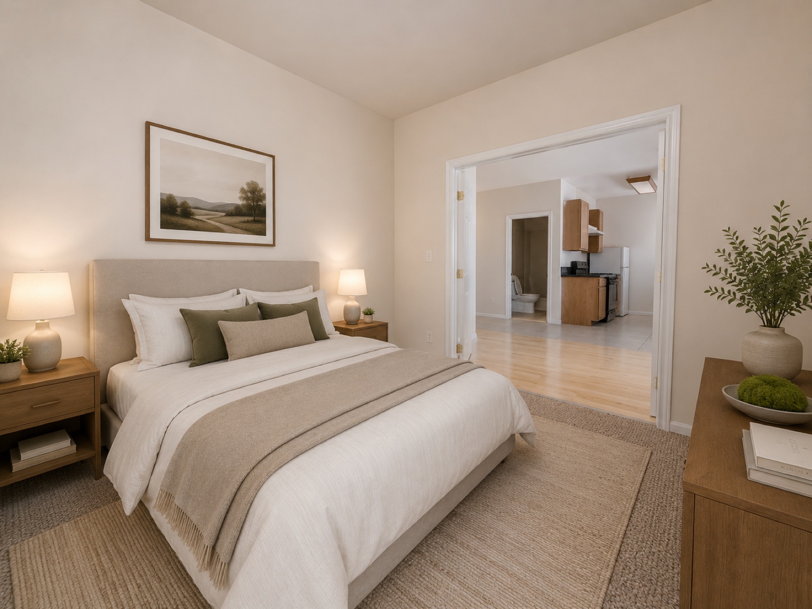 Unit 204 bedroom